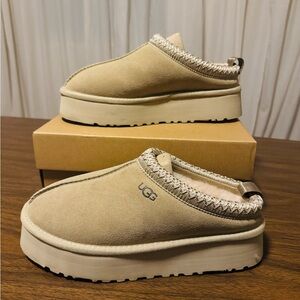 UGG Beige Platform Mules